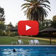 The pool at Kibbutz Nir-Am, near the border with Gaza. (Hadas Parush/Flash90)
