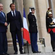 PM Netanyahu with French President Emannuel Macron