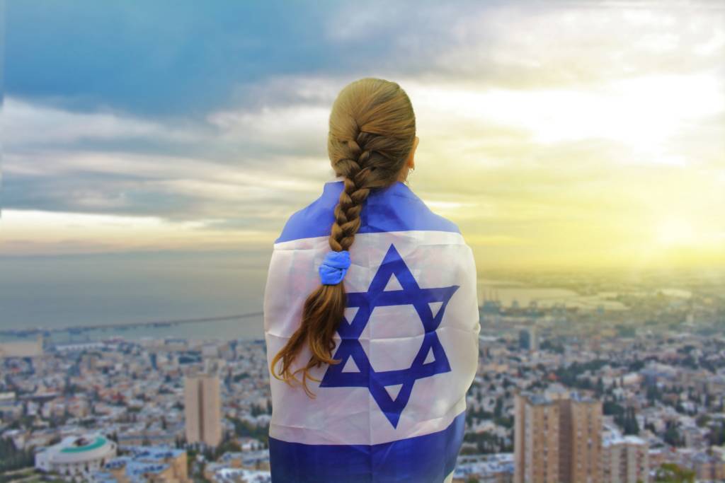 Girl with Israeli Flag