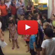 Kids in bomb shelter