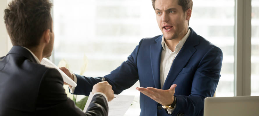 businessmen disagreeing