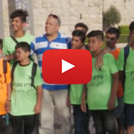 Israeli and Arab youth gather for a soccer tournament. (screenshot)