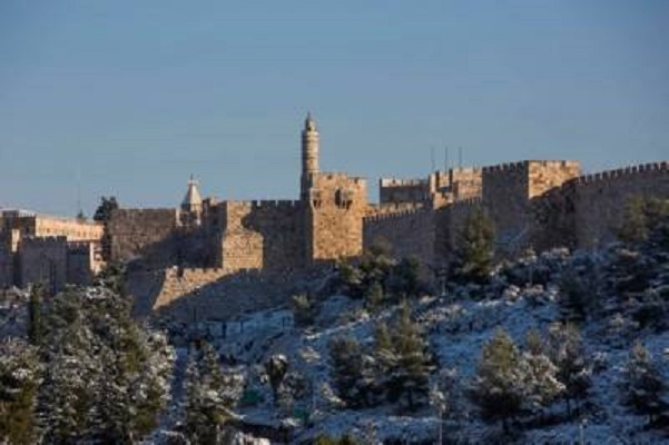 Walls of the Old City. (Yonatan Sindel/Flash90)