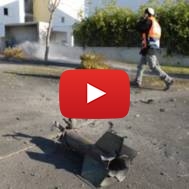 Remains of a Kassam rocket fired from the Gaza Strip during a previous round of Hamas attacks. (Gili Yaari/Flash 90)