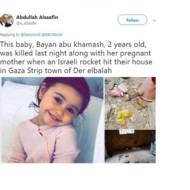 Elle Lively McBroom, whom Abdullah Alsaafin misrepresented as a Gazan victim. (Twitter)