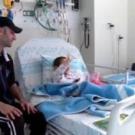 A Palestinian child patient in an Israeli hospital. (Screenshot)