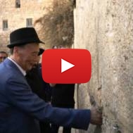 China’s Vice President Wang Qishan at the Western Wall in Jerusalem (MFA Twitter)