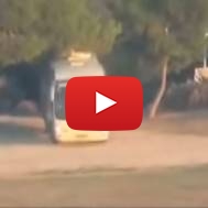 Bus just before hit by missile