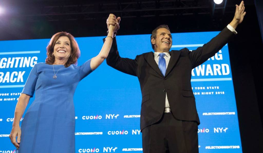 Democrats Andrew Cuomo and Kathy Hochul