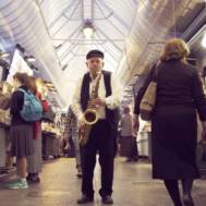 Klezmer musician Bernie Marinbach