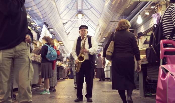 Klezmer musician Bernie Marinbach