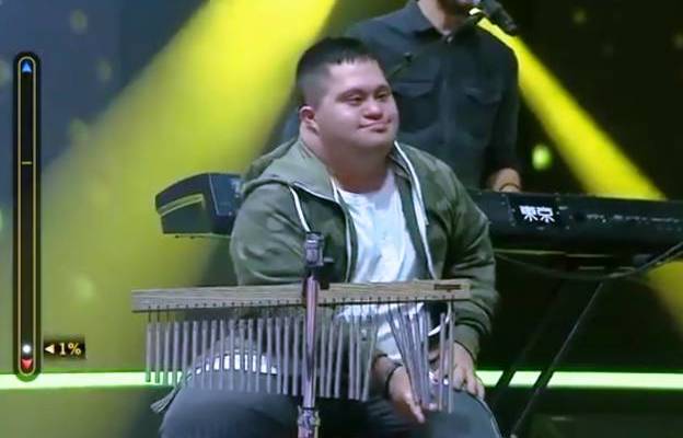 The Shalva Band on stage. (Screenshot)