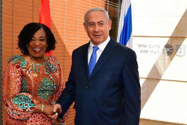 PM Netanyahu with Ghana FM Shirley Ayorkor Botchwey