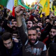 Hezbollah supporters in Beirut
