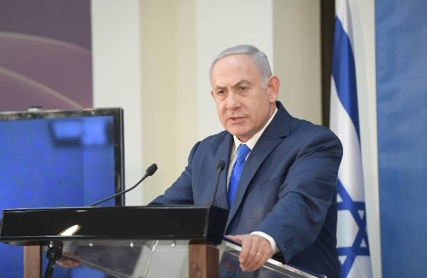 PM Netanyahu at the Defense Ministry in Tel Aviv