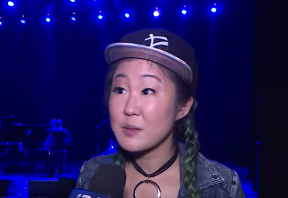 Korean-American saxophonist Grace Kelly. (screenshot)