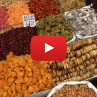 Dry fruits in Jerusalem before the Tu B'Shvat holiday. (Kobi Gideon/FLASH90)