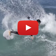 Surfer in Netanya. (screenshot)