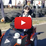 Children's paraplegic go-kart rally in Israel. (screenshot)