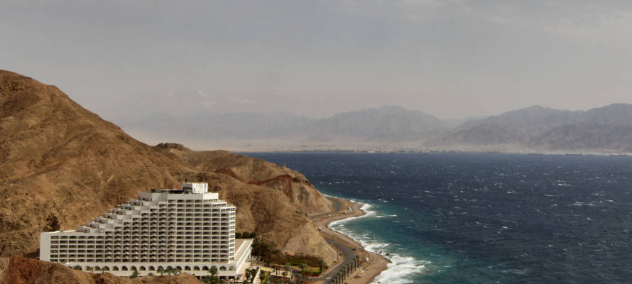 The most southern spot in Israel, with a hotel and a beautiful Red Sea beach. (Nati Shohat/Flash90)