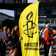 Amnesty protest