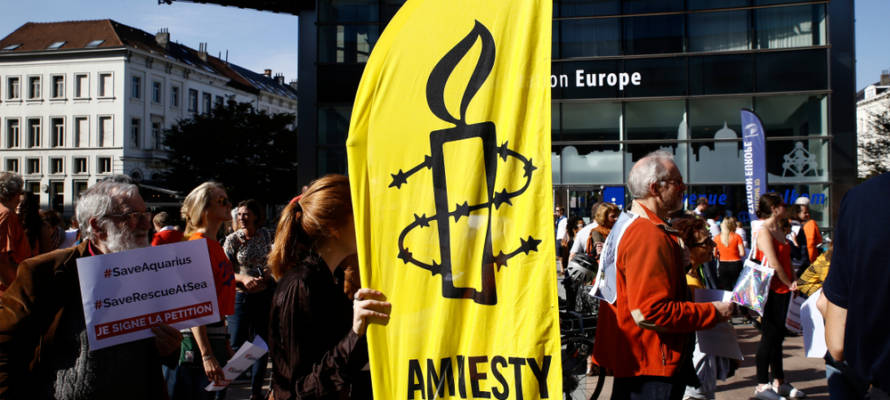 Amnesty protest