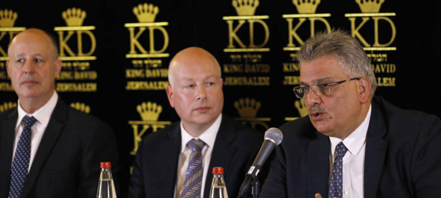 Mazen Ghoneim, Jason Greenblatt, Tzachi Hanegbi