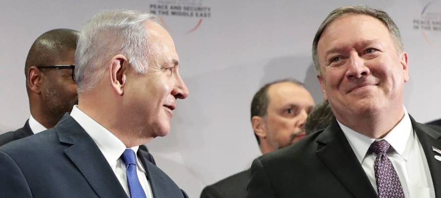 Pompeo Netanyahu Warsaw