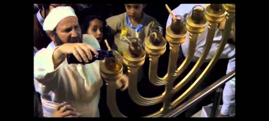 Menorah lighting