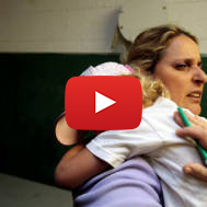 mother child bomb shelter