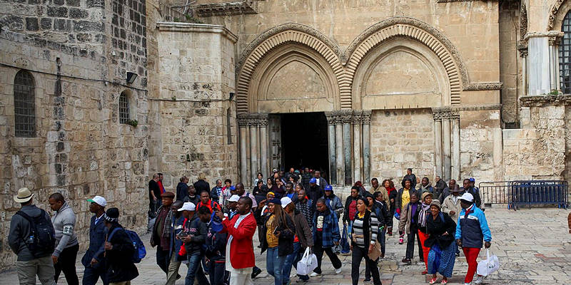 Christian tourists Jerusalem