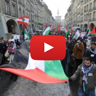 Anti-Israel protestors in Switzerland.