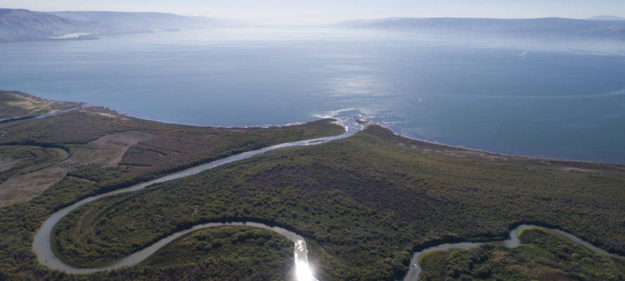 The Jordan River estuary and the Sea of Galilee. (AP Photo/Oded Balilty)