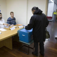 Polling station in Jerusalem