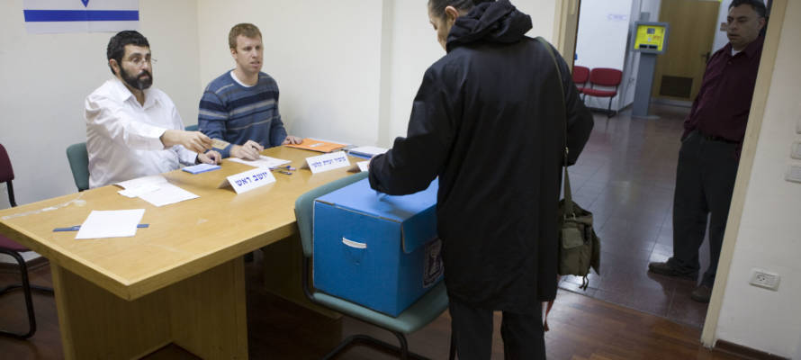 Polling station in Jerusalem