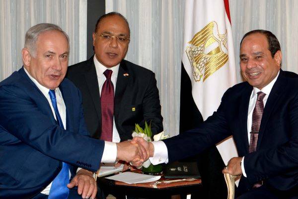 Prime Minister Benjamin Netanyahu meets with Egyptian President Abdel Fattah al-Sisi. (Avi Ohayon/GPO)