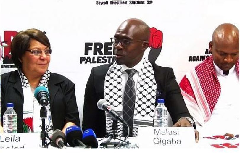 Shunning Israelis, South Africa’s leaders prefer the company of airplane terrorist hijacker Leila Khaled (left) seen here with ANC officials