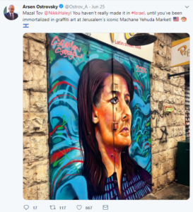Arsen Ostrovsky Nikki Haley portrait tweet