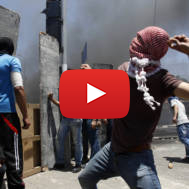 Palestinians riot in Jerusalem. (Sliman Khader/FLASH90)