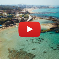 Aerial view of the Achziv Beach, Northern Israel. (Matanya Tausig/FLASH90)