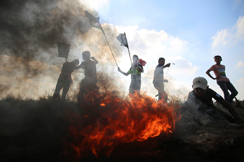 Gaza arson fire