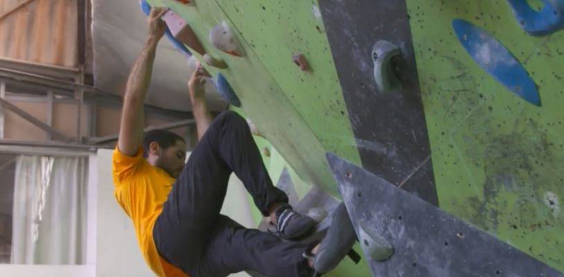 Indoor rock climbing