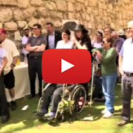 Visually impaired visitors in Jerusalem. (screenshot)