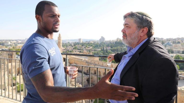 Houston Texans player Deshaun Watson and Jon Medved