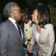Rev. Al Sharpton and Sen. Kamala Harris