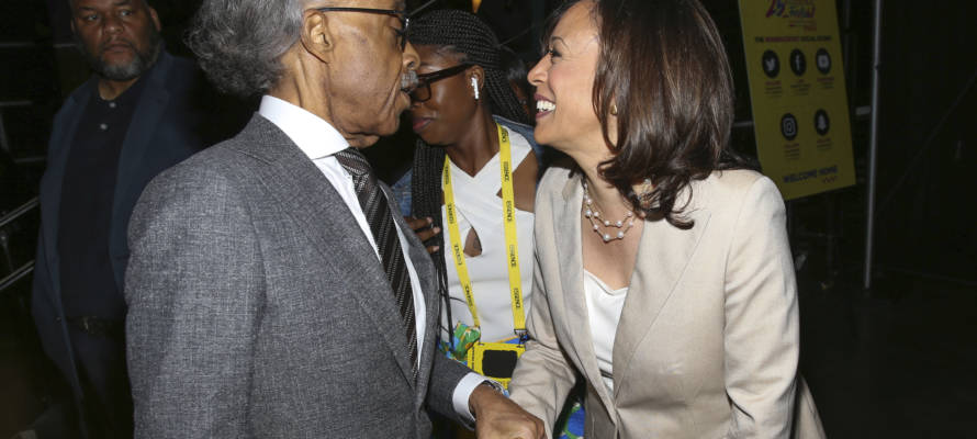 Rev. Al Sharpton and Sen. Kamala Harris