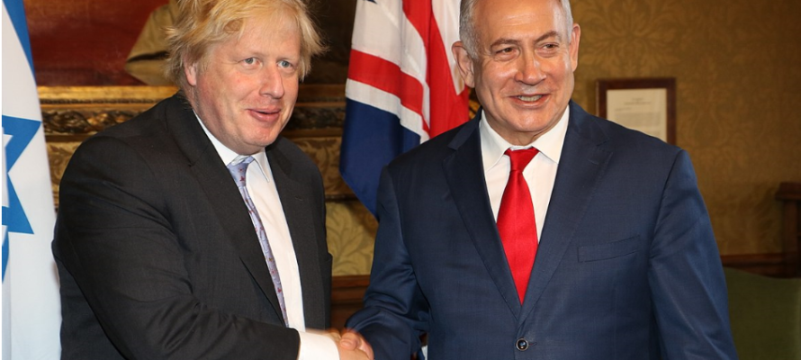 Boris Johnson (L) Benjamin Netanyahu (R) Wikimedia