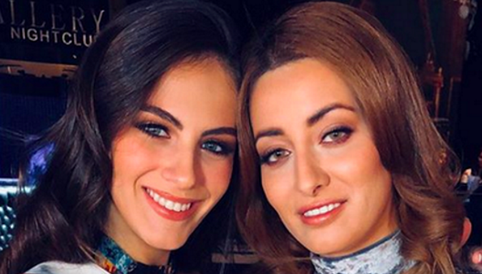 Miss Israel Adar Gandelsman (L) and Miss Iraq Sarah Idan