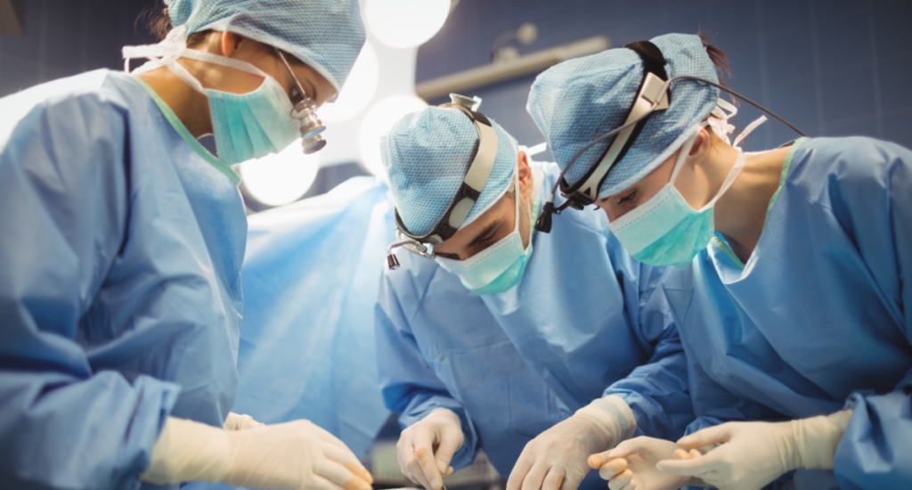 Surgeons operating