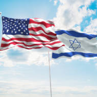US Israel flags